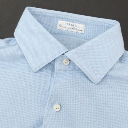 [Used] ORIAN Cotton Pique Short Sleeve Polo Shirt Light Blue [S] [Condition Rank B] [Men&