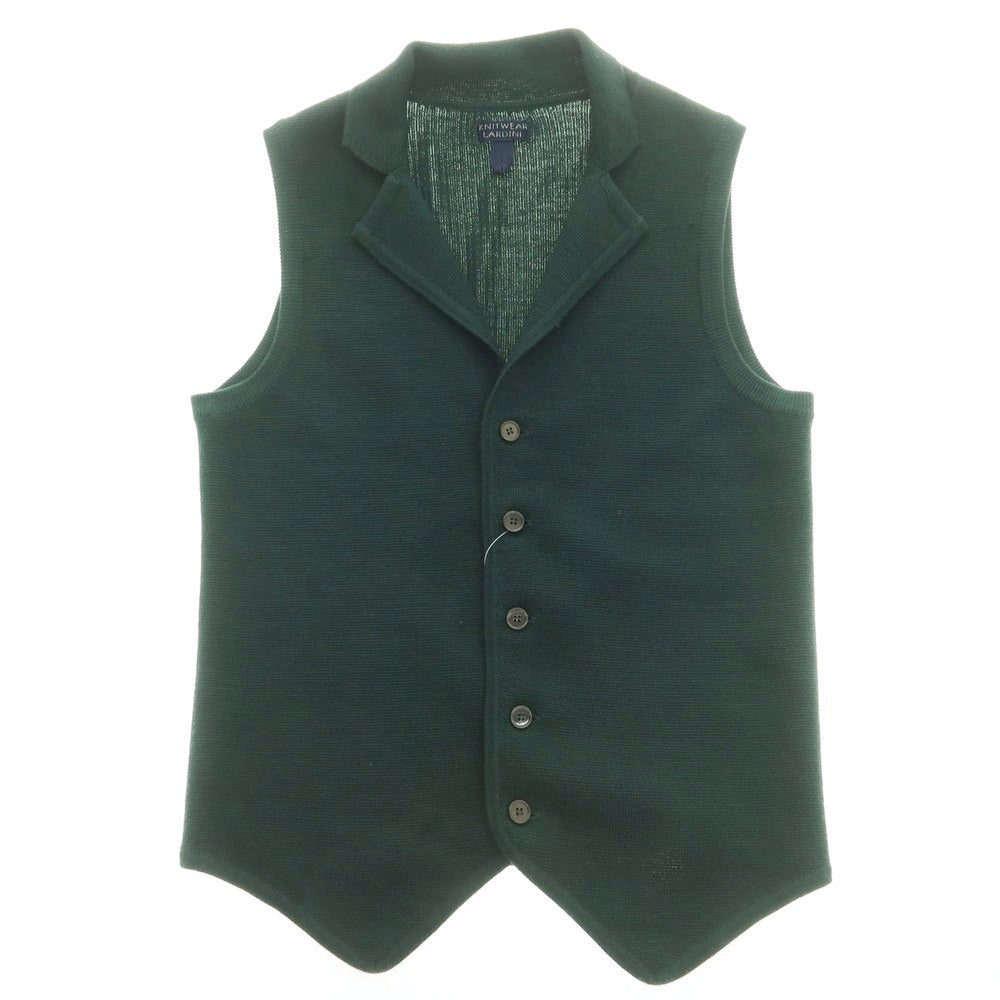 【中古】ラルディーニ LARDINI ウール ニットベスト ダークグリーン【 46 】【 状態ランクB 】【 メンズ 】