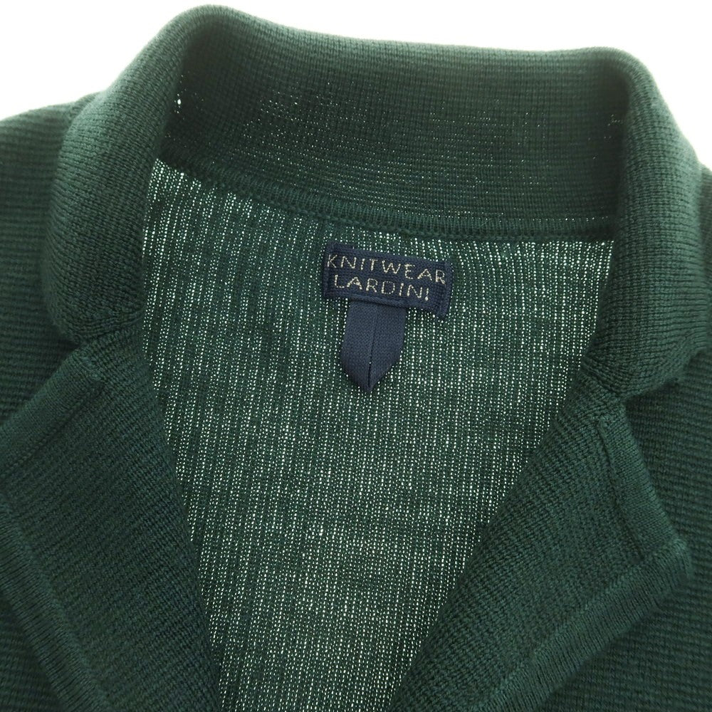【中古】ラルディーニ LARDINI ウール ニットベスト ダークグリーン【 46 】【 状態ランクB 】【 メンズ 】