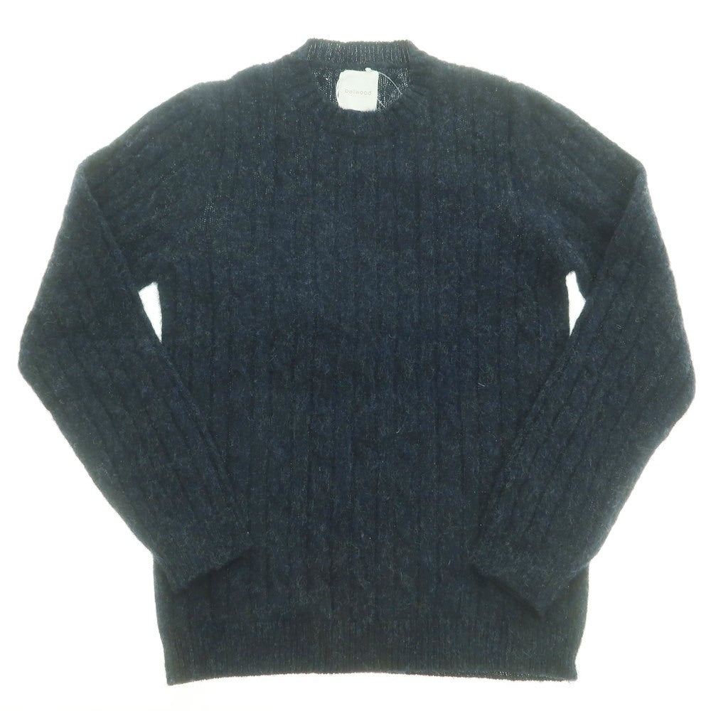 【中古】ベルウッド Bellwood ウール クルーネック プルオーバーニット ネイビー【サイズ46】【 状態ランクA 】【 メンズ 】 [DPD]