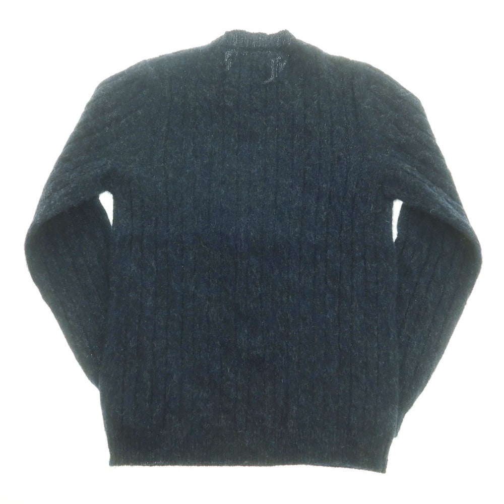 【中古】ベルウッド Bellwood ウール クルーネック プルオーバーニット ネイビー【 46 】【 状態ランクA 】【 メンズ 】