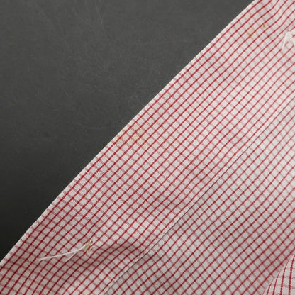 [Used] BARBA DANDY LIFE Cotton Graph Check Wide Collar Casual Shirt Red x White [38] [Condition Rank A] [Men&