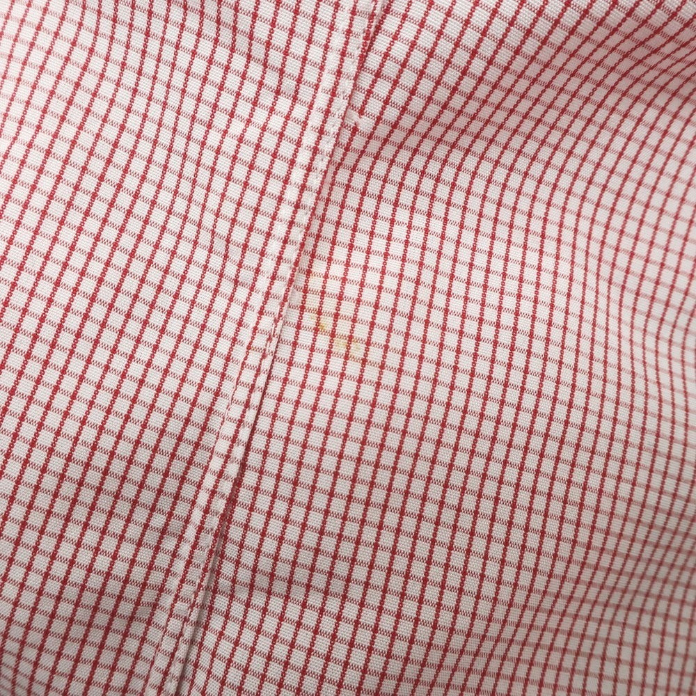 [Used] BARBA DANDY LIFE Cotton Graph Check Wide Collar Casual Shirt Red x White [38] [Condition Rank A] [Men&