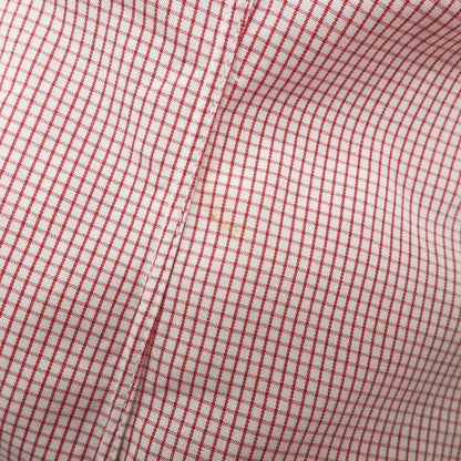 [Used] BARBA DANDY LIFE Cotton Graph Check Wide Collar Casual Shirt Red x White [38] [Condition Rank A] [Men&