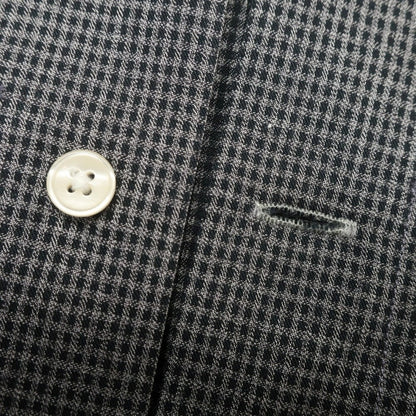 [Used] GIANGI Cotton Check Horizontal Collar Casual Shirt Black x White [38] [Condition Rank B] [Men&