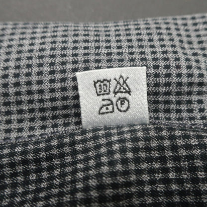 [Used] GIANGI Cotton Check Horizontal Collar Casual Shirt Black x White [38] [Condition Rank B] [Men&