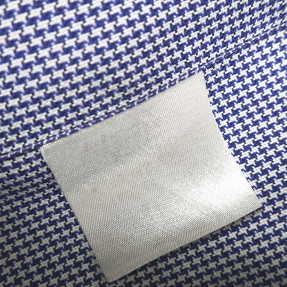[Used] Maria Santangelo Cotton Houndstooth Semi-wide Collar Casual Shirt Navy x White [37] [Condition Rank B] [Men&