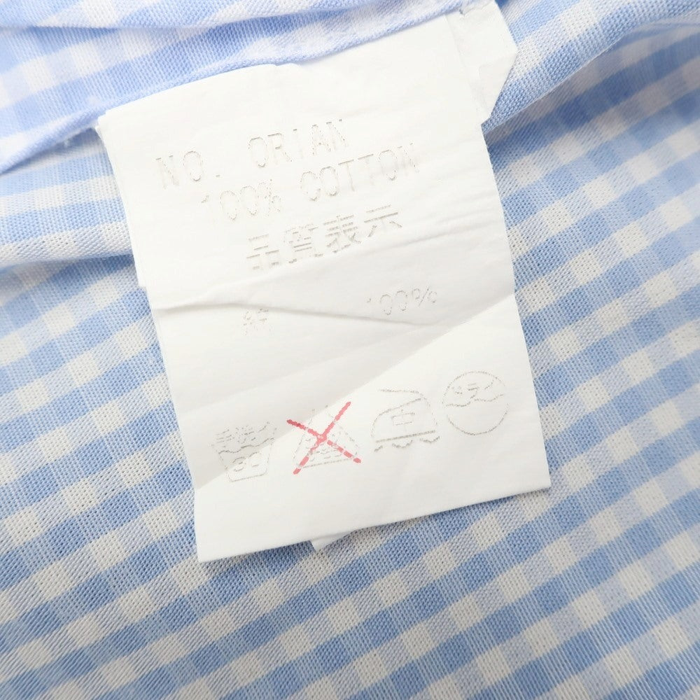 [Used] ORIAN Cotton Gingham Check Button-down Casual Shirt Light Blue x White [38] [Condition Rank B] [Men&