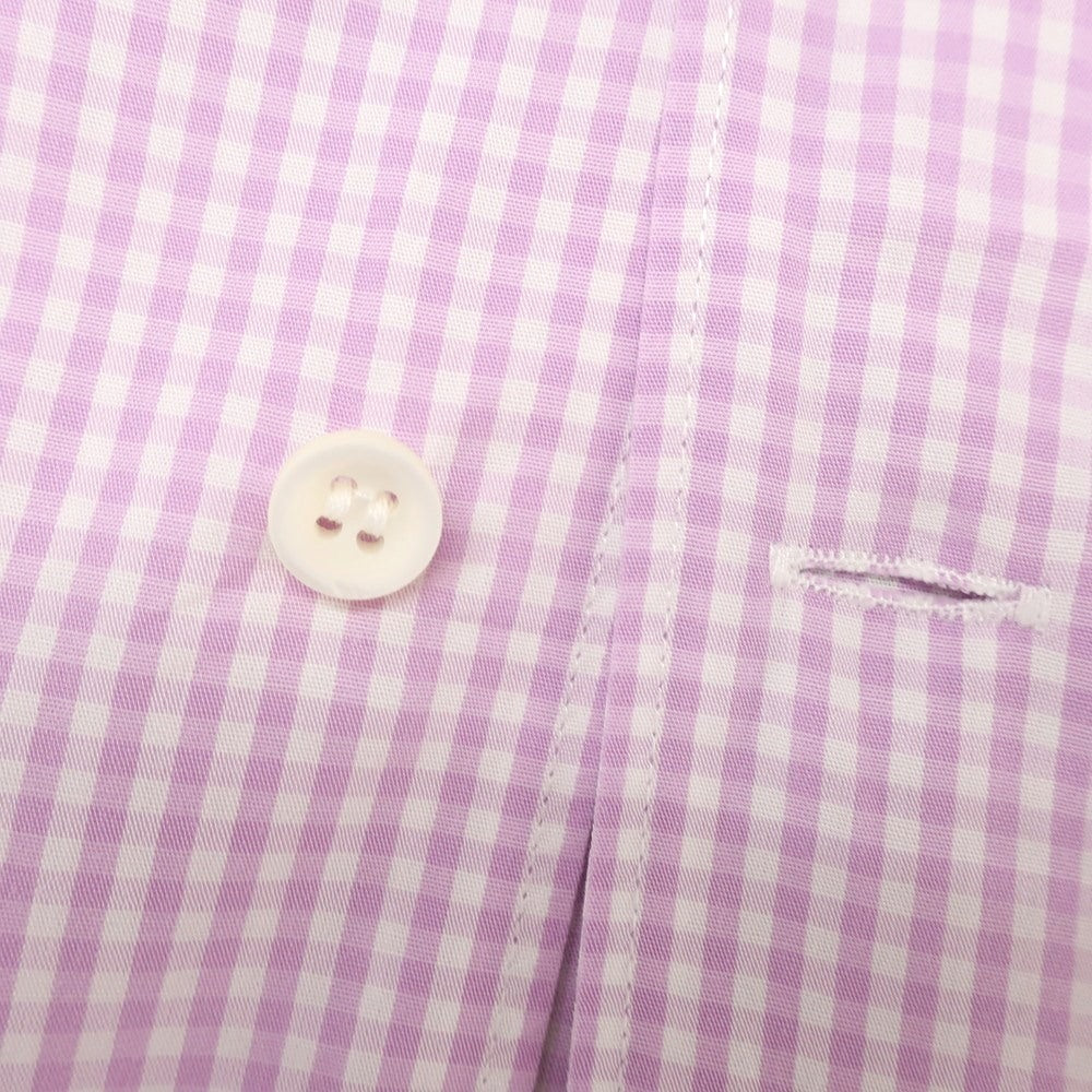 [Used] ORIAN Cotton Gingham Check Button-down Casual Shirt Pink Lavender x White [S] [Condition Rank B] [Men&