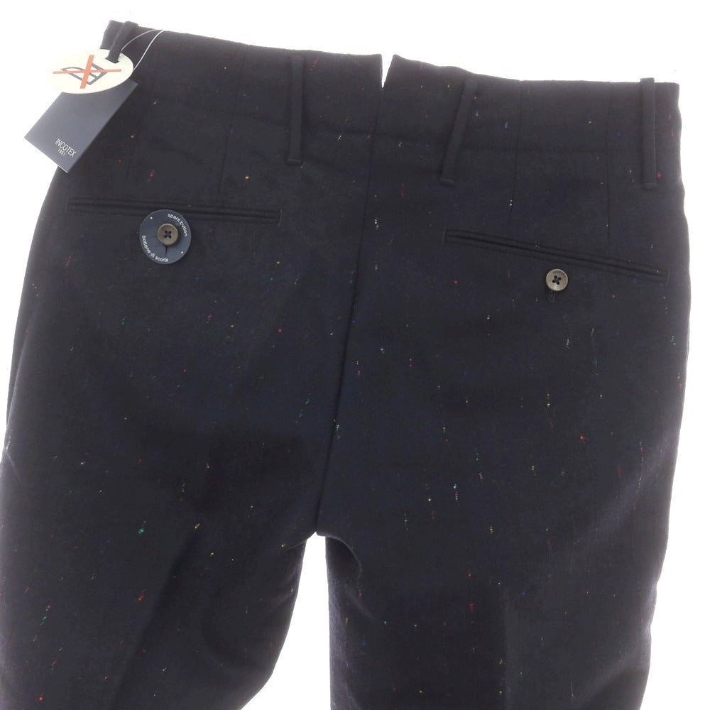 【中古】インコテックス INCOTEX ウール ドレススラックスパンツ ネイビー【 44 】【 状態ランクA 】【 メンズ 】