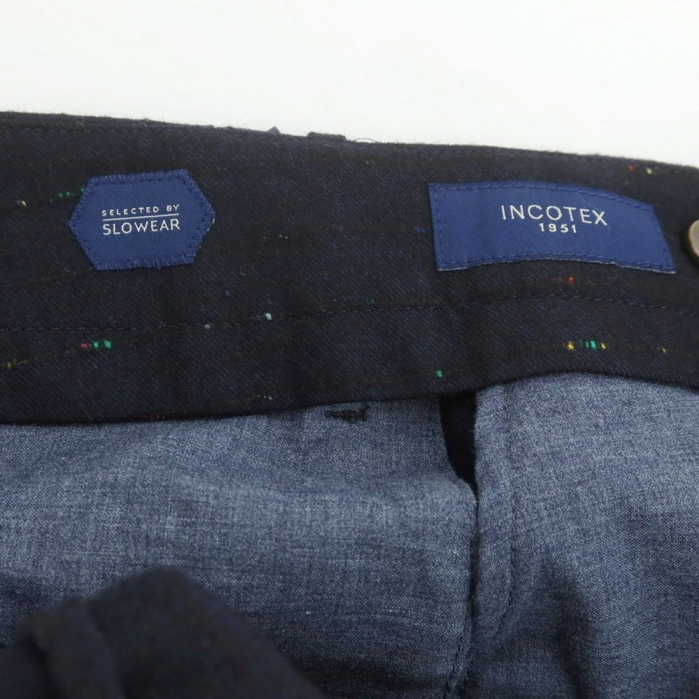【中古】インコテックス INCOTEX ウール ドレススラックスパンツ ネイビー【 44 】【 状態ランクA 】【 メンズ 】