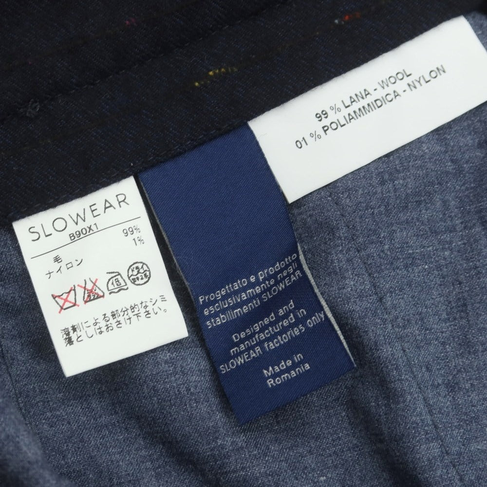 【中古】インコテックス INCOTEX ウール ドレススラックスパンツ ネイビー【 44 】【 状態ランクA 】【 メンズ 】