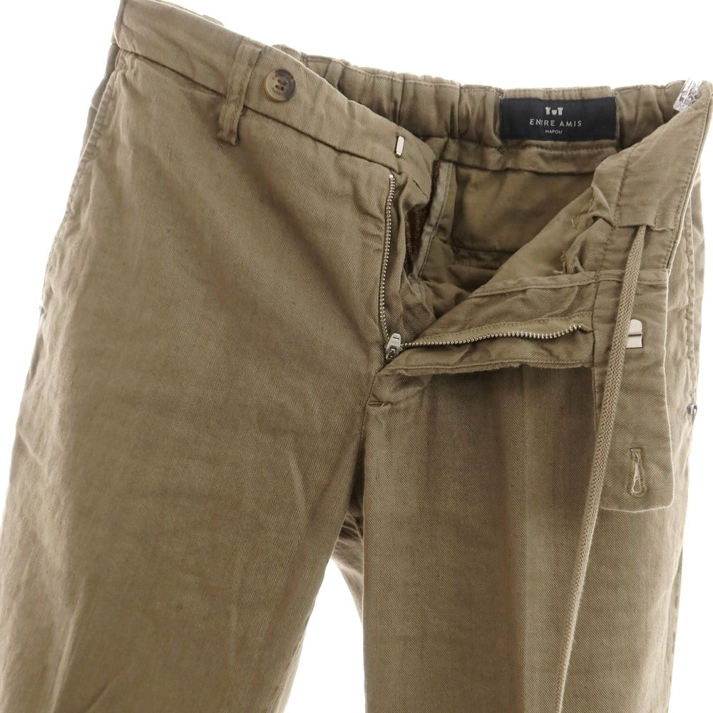 [Used] ENTRE AMIS stretch linen cotton easy pants, dark beige [30] [Condition rank B] [Men&