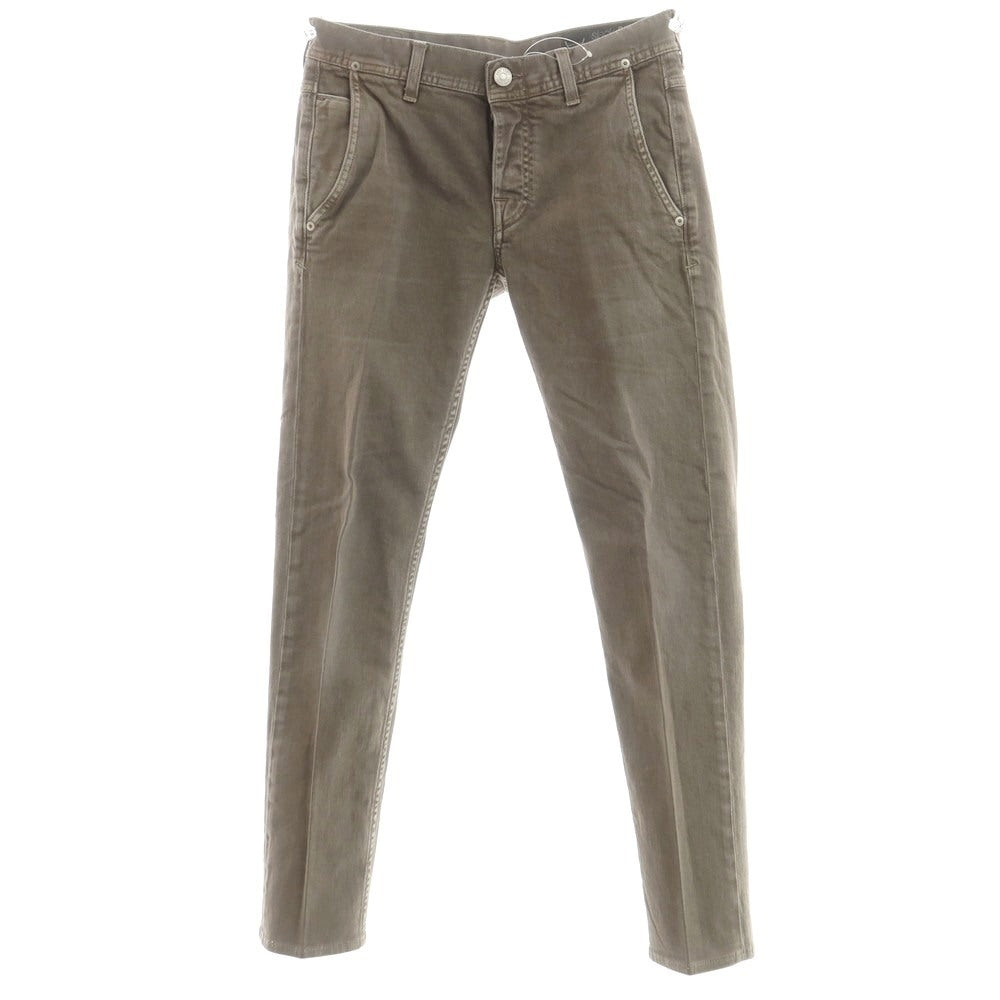 【中古】ケアレーベル Care label ストレッチ コットン デニムパンツ アッシュブラウン系【サイズ30】【 状態ランクB 】【 メンズ 】[EPD]