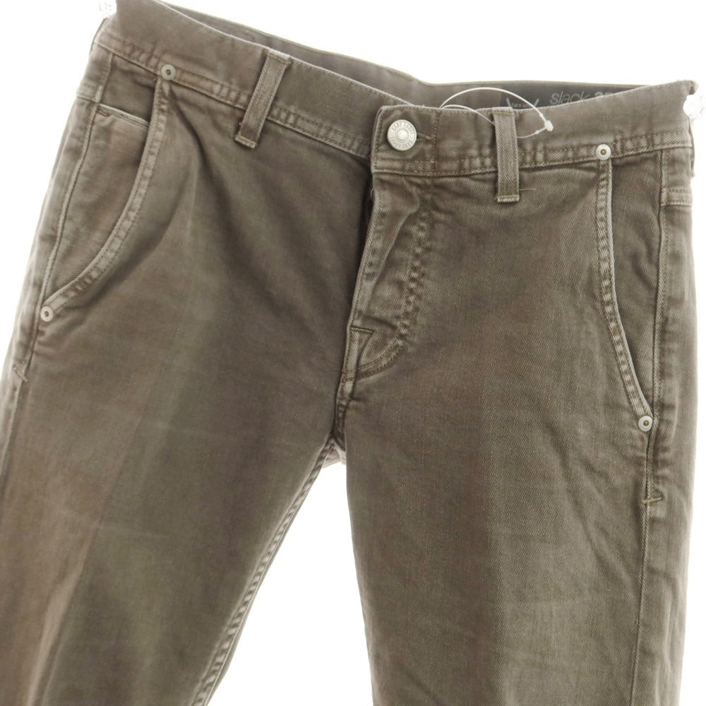 【中古】ケアレーベル Care label ストレッチ コットン デニムパンツ アッシュブラウン系【サイズ30】【 状態ランクB 】【 メンズ 】[EPD]