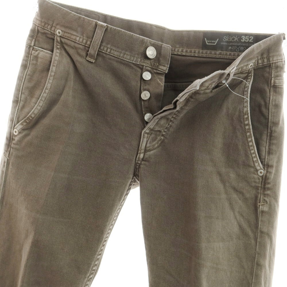 【中古】ケアレーベル Care label ストレッチ コットン デニムパンツ アッシュブラウン系【サイズ30】【 状態ランクB 】【 メンズ 】[EPD]