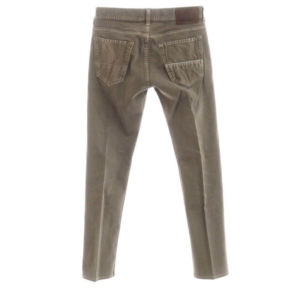 【中古】ケアレーベル Care label ストレッチ コットン デニムパンツ アッシュブラウン系【サイズ30】【 状態ランクB 】【 メンズ 】[EPD]
