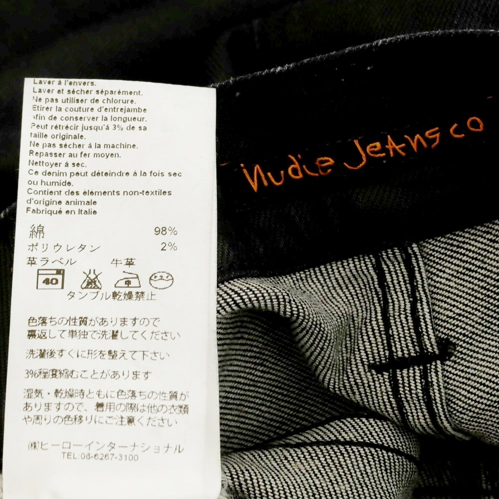 [Used] Nudie Jeans Stretch Cotton Jeans Denim Pants Black [29] [Condition Rank B] [Men&