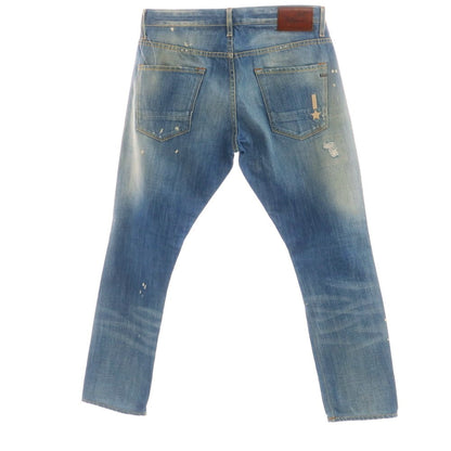 [Used] Reign Damaged &amp;amp; Repaired Cotton Jeans Denim Pants Blue [30] [Condition Rank C] [Men&