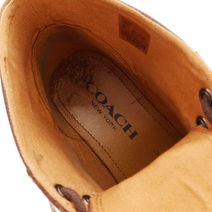 [Used] Coach COACH Leather High-top Sneakers Brown [25.5] [Condition Rank C] [Men&