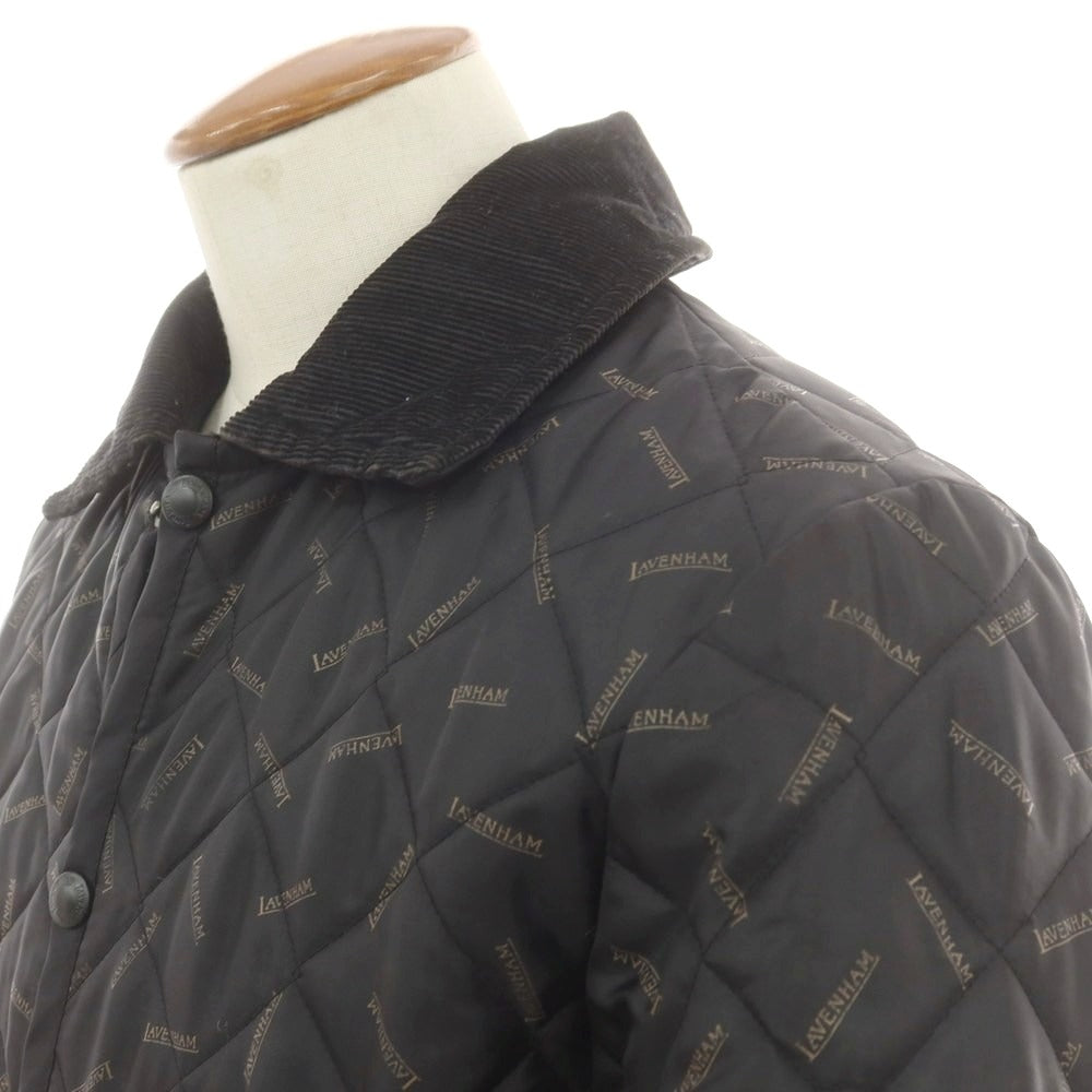 【中古】ラベンハム LAVENHAM ポリエステル ロゴ キルティングブルゾン ブラック【 38 】【 状態ランクB 】【 メンズ 】