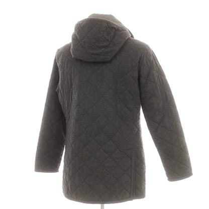 【中古】ラベンハム LAVENHAM ウールポリエステル キルティングブルゾン ダークグレー【 38 】【 状態ランクB 】【 メンズ 】