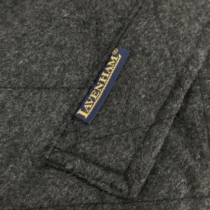 【中古】ラベンハム LAVENHAM ウールポリエステル キルティングブルゾン ダークグレー【 38 】【 状態ランクB 】【 メンズ 】