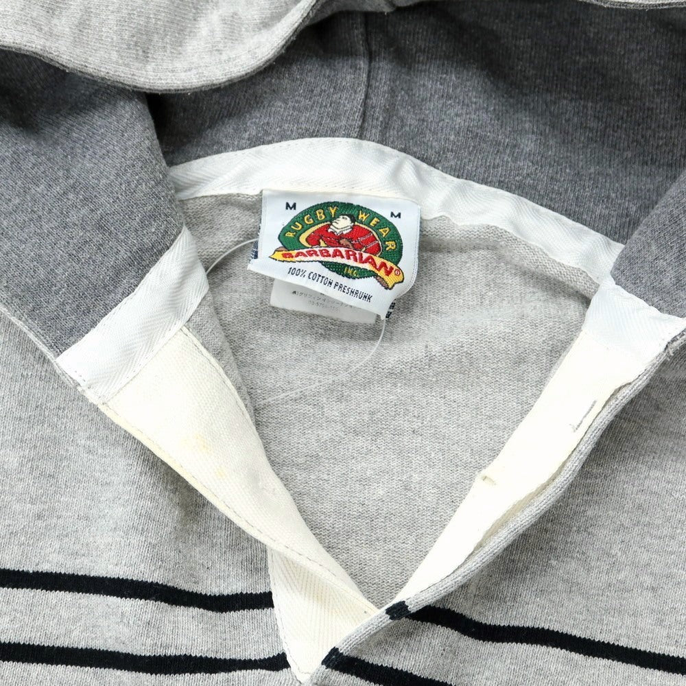 [Used] Barbarian Cotton Border Pullover Hoodie Gray x Black [M] [Condition Rank C] [Men&