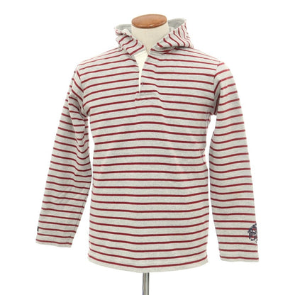 [Used] Barbarian Cotton Border Pullover Hoodie Gray x Red [M] [Condition Rank C] [Men&
