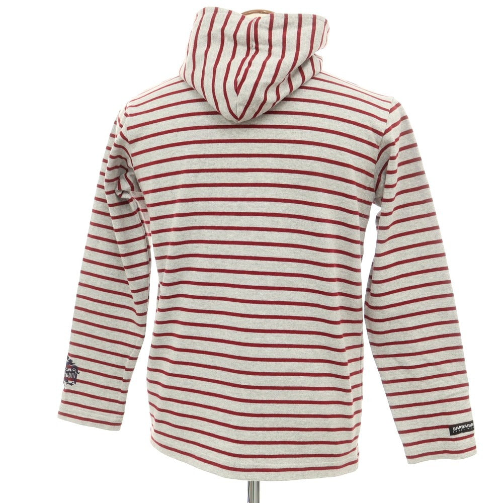 [Used] Barbarian Cotton Border Pullover Hoodie Gray x Red [M] [Condition Rank C] [Men&