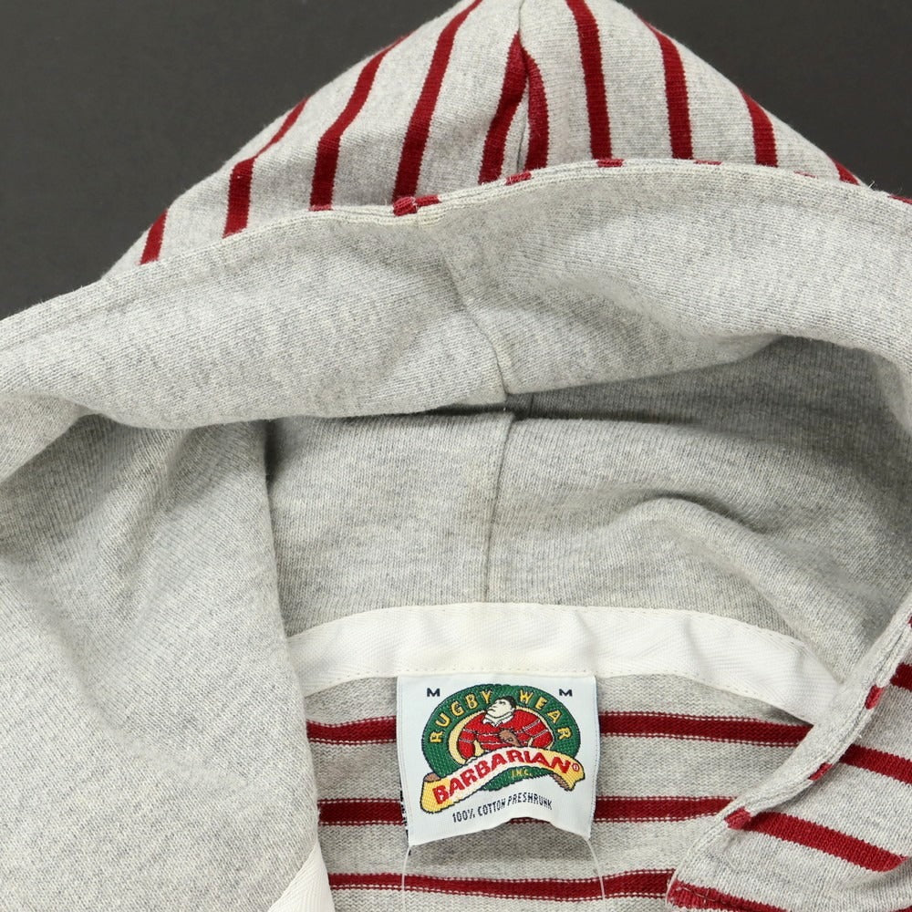 [Used] Barbarian Cotton Border Pullover Hoodie Gray x Red [M] [Condition Rank C] [Men&