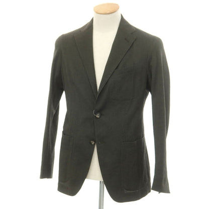 [Used] TAGLIATORE Seersucker Cotton Casual Jacket Dark Olive Green [42] [Condition Rank B] [Men&