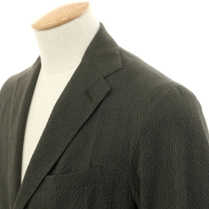 [Used] TAGLIATORE Seersucker Cotton Casual Jacket Dark Olive Green [42] [Condition Rank B] [Men&