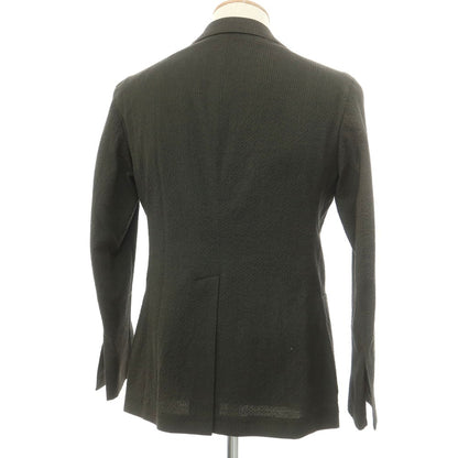 [Used] TAGLIATORE Seersucker Cotton Casual Jacket Dark Olive Green [42] [Condition Rank B] [Men&
