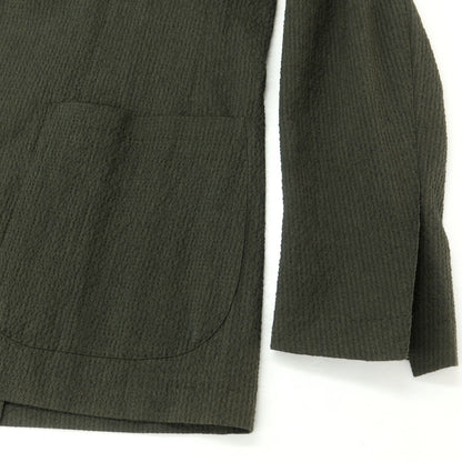 [Used] TAGLIATORE Seersucker Cotton Casual Jacket Dark Olive Green [42] [Condition Rank B] [Men&