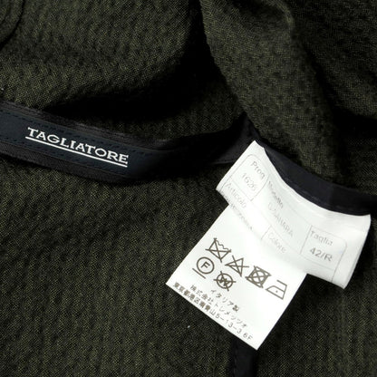 [Used] TAGLIATORE Seersucker Cotton Casual Jacket Dark Olive Green [42] [Condition Rank B] [Men&