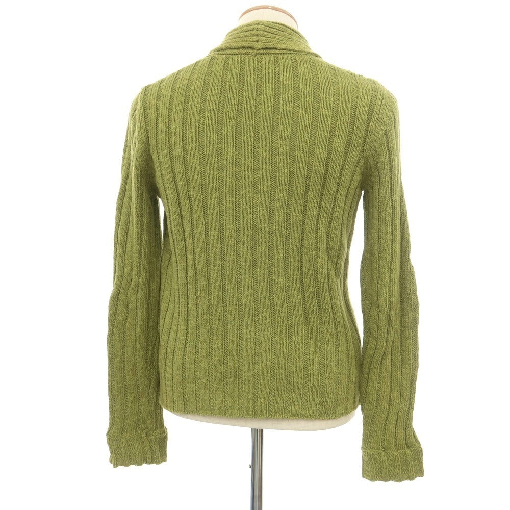 [Used] Drumohr Cotton Linen Rib Knit Shawl Collar Cardigan Light Olive Green [44] [Condition Rank C] [Men&