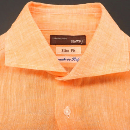 [Used] BEAMS F Linen Horizontal Collar Casual Shirt Orange [XS] [Condition Rank A] [Men&