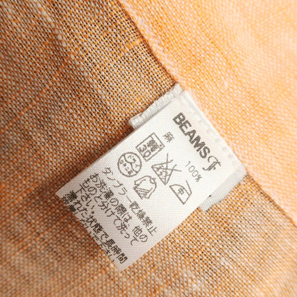 [Used] BEAMS F Linen Horizontal Collar Casual Shirt Orange [XS] [Condition Rank A] [Men&