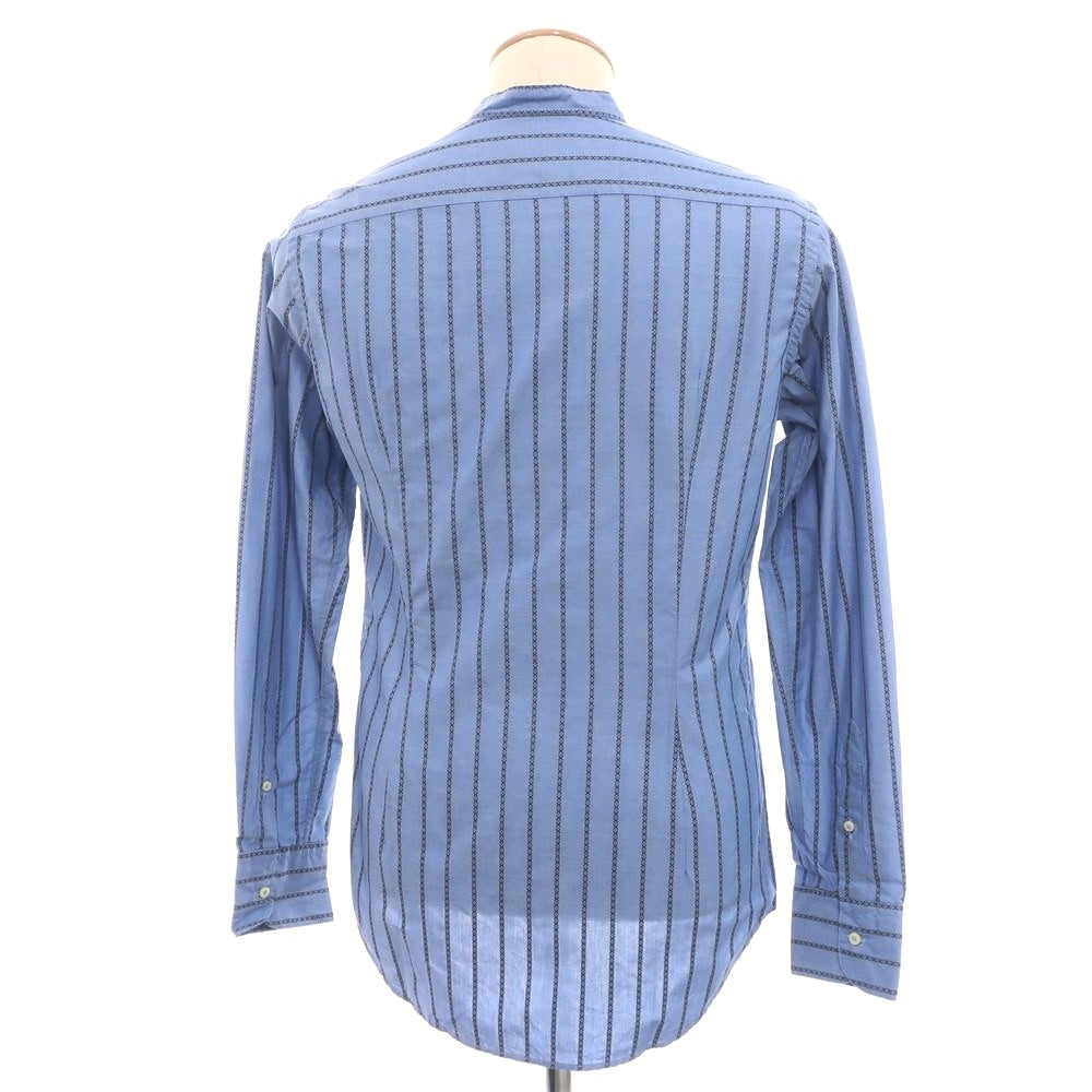 [Used] BEVILACQUA Cotton Band Collar Casual Shirt Blue [XS] [Condition Rank A] [Men&