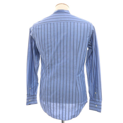 [Used] BEVILACQUA Cotton Band Collar Casual Shirt Blue [XS] [Condition Rank A] [Men&