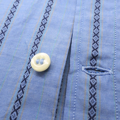 [Used] BEVILACQUA Cotton Band Collar Casual Shirt Blue [XS] [Condition Rank A] [Men&