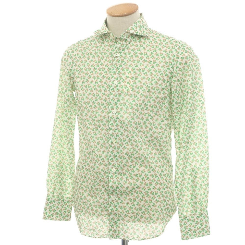 [Used] Emme te. Enne Cotton Floral Horizontal Collar Casual Shirt Green [XS] [Condition Rank A] [Men&