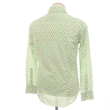 [Used] Emme te. Enne Cotton Floral Horizontal Collar Casual Shirt Green [XS] [Condition Rank A] [Men&