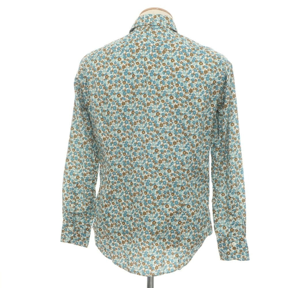 [Used] Emme te. Enne Cotton Floral Horizontal Collar Casual Shirt Blue [S] [Condition Rank A] [Men&