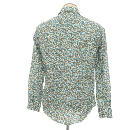 [Used] Emme te. Enne Cotton Floral Horizontal Collar Casual Shirt Blue [S] [Condition Rank A] [Men&