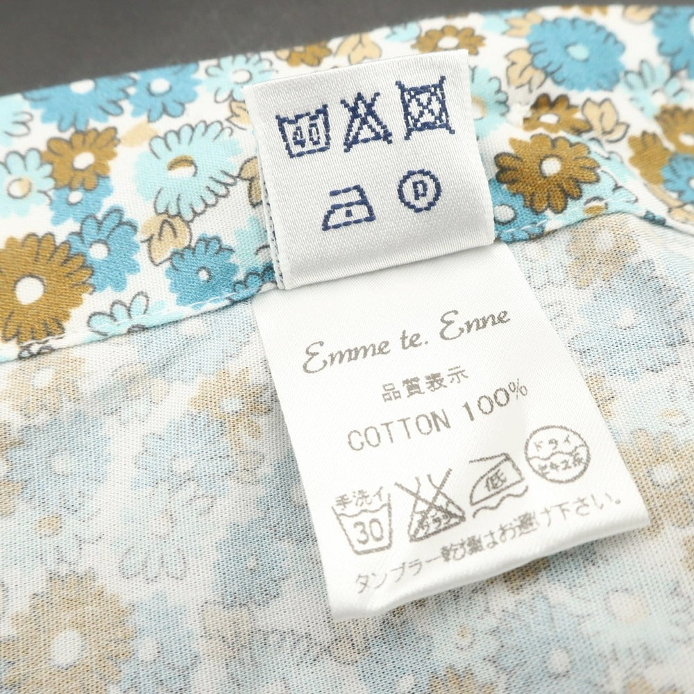 [Used] Emme te. Enne Cotton Floral Horizontal Collar Casual Shirt Blue [S] [Condition Rank A] [Men&
