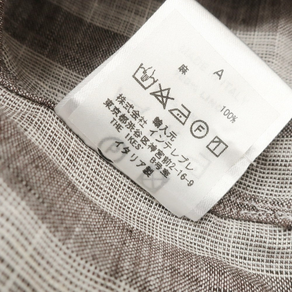 [Used] Mario Muscariello Linen Striped Capri Shirt Gray x Thobe [S] [Condition Rank A] [Men&