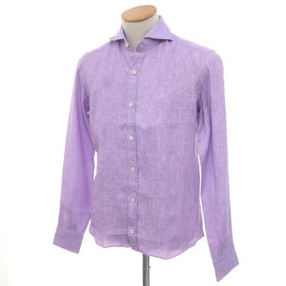 [Used] Giannetto Linen Horizontal Collar Casual Shirt Purple [XS] [Condition Rank A] [Men&