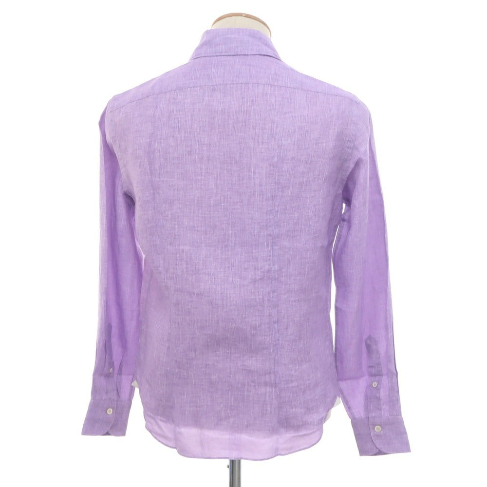 [Used] Giannetto Linen Horizontal Collar Casual Shirt Purple [XS] [Condition Rank A] [Men&